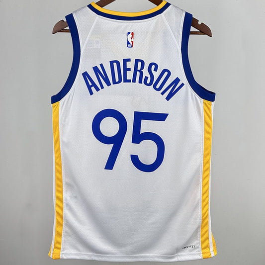 Camiseta NBA Golden State Warriors – ANDERSON #95 – blanca · 2024 - vista 2