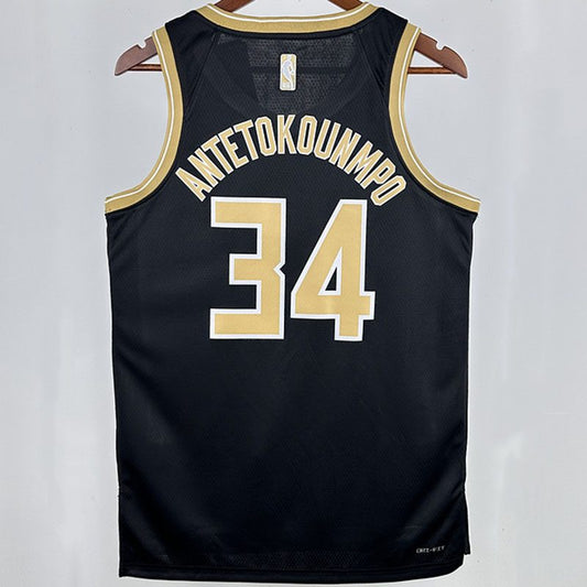 Camiseta NBA Milwaukee Bucks – ANTETOKOUNMPOL #34 – Honor Edition · roja · 2024 - vista 2