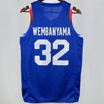 Camiseta NBA Selecciones y Juegos Olímpicos – WEMBANYAMA #32 – azul zafiro · 2024 - vista 2