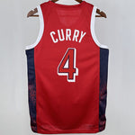 Camiseta NBA Selecciones y Juegos Olímpicos – CURRY #4 – roja · 2024 - vista 2