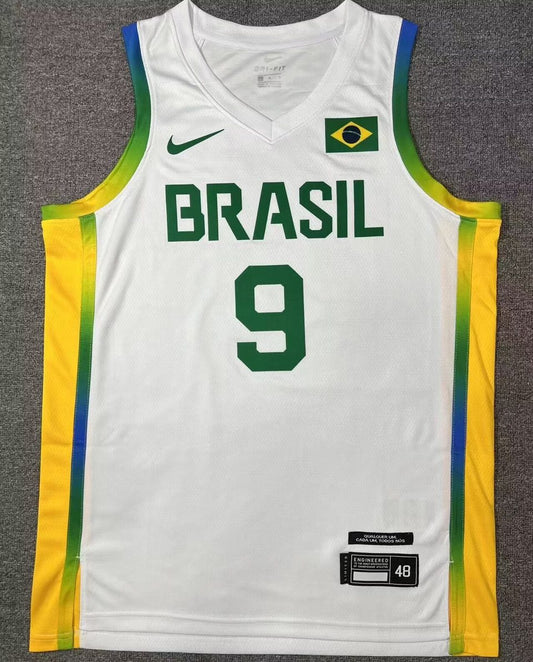 Camiseta NBA Selecciones y Juegos Olímpicos – HUERTAS #9 – blanca · 2024 - vista 1