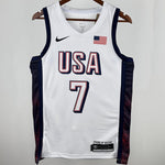 Camiseta NBA Selecciones y Juegos Olímpicos – DURANT #7 – blanca · 2024 - vista 1