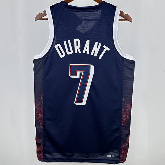 Camiseta NBA Selecciones y Juegos Olímpicos – DURANT #7 – azul zafiro · 2025 - vista 2