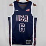 Camiseta NBA Selecciones y Juegos Olímpicos – JAMES #6 – azul zafiro · 2025 - vista 1