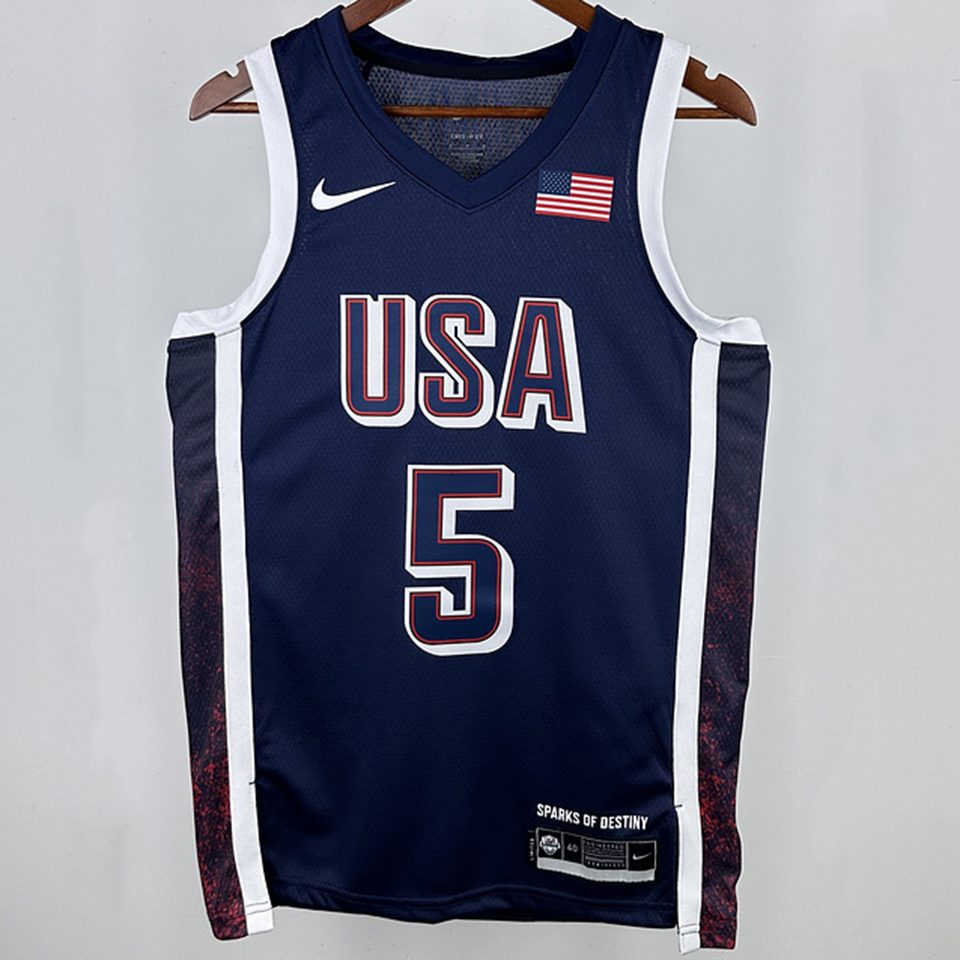 Camiseta NBA Selecciones y Juegos Olímpicos – EDWARDS #5 – azul zafiro · 2025 - vista 1