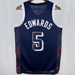 Camiseta NBA Selecciones y Juegos Olímpicos – EDWARDS #5 – azul zafiro · 2025 - vista 2