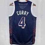 Camiseta NBA Selecciones y Juegos Olímpicos – CURRY #4 – azul zafiro · 2025 - vista 2