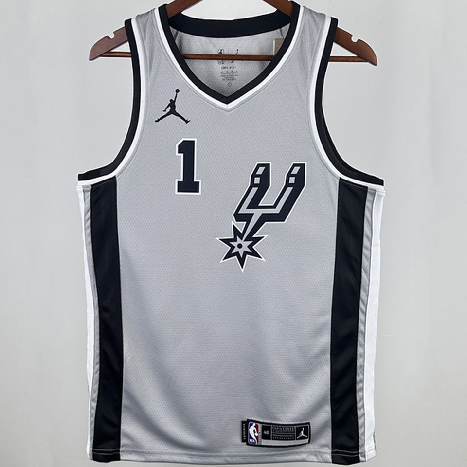 Camiseta NBA San Antonio Spurs – WEMBANYAMA #1 – gris · 2021 - vista 1