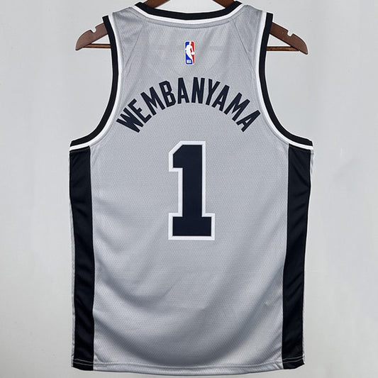 Camiseta NBA San Antonio Spurs – WEMBANYAMA #1 – gris · 2021 - vista 2