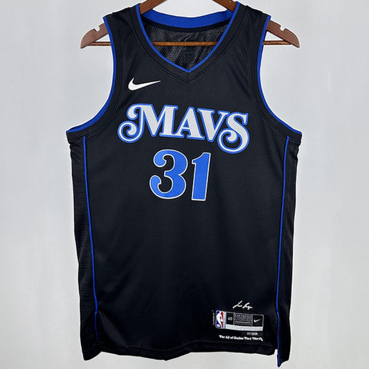 Camiseta NBA Dallas Mavericks – THOMPSON #31 – City Edition · negra · 2025 - vista 1