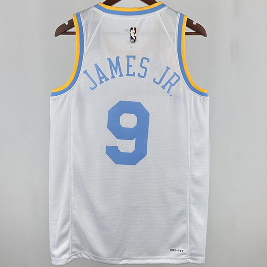 Camiseta NBA retro Los Angeles Lakers – JR. #9 – Retro · blanca · 2025 - vista 2