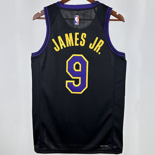 Camiseta NBA Los Angeles Lakers – JR. #9 – City Edition · negra · 2025 - vista 2
