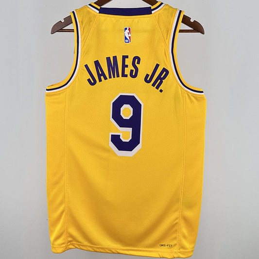 Camiseta NBA Los Angeles Lakers – JR. #9 – amarilla · 2025 - vista 2