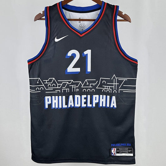 Camiseta NBA Philadelphia 76ers – EMBIID #21 – City Edition · azul zafiro · 2021 - vista 1