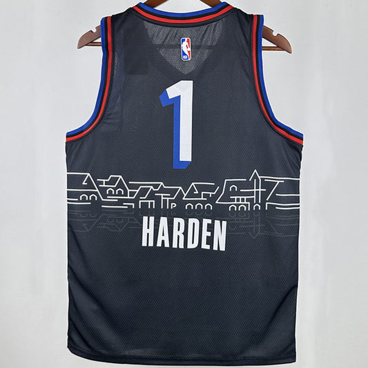 Camiseta NBA Philadelphia 76ers – HARDEN #1 – City Edition · azul zafiro · 2021 - vista 2