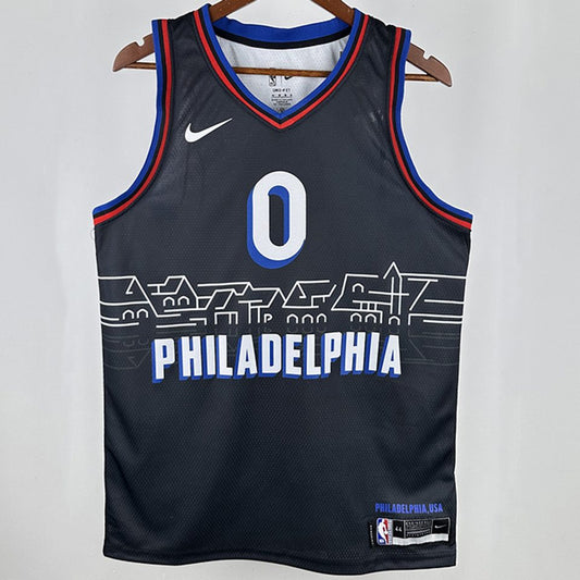 Camiseta NBA Philadelphia 76ers – MAXEY #0 – City Edition · azul zafiro · 2021 - vista 1