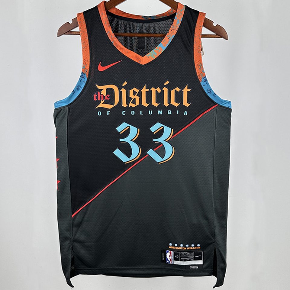 Camiseta NBA Washington Wizards – KUZMA #33 – City Edition · negra · 2025 - vista 1