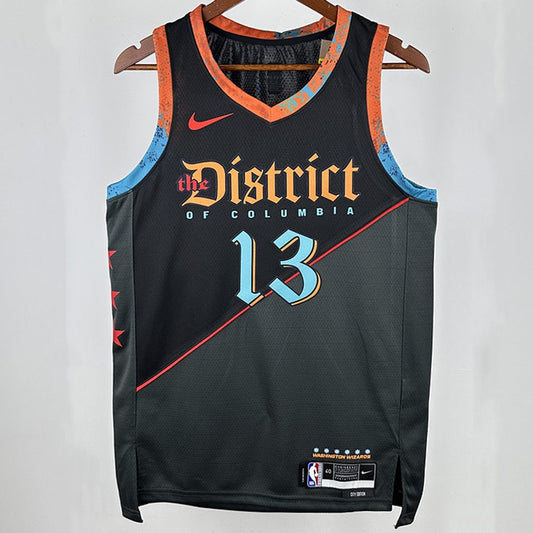 Camiseta NBA Washington Wizards – POOLE #13 – City Edition · negra · 2025 - vista 1