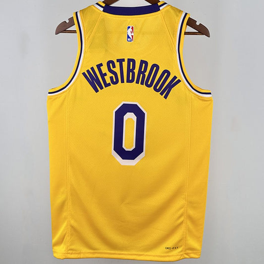 Camiseta NBA Los Angeles Lakers – WETBROOK #0 – amarilla · 2025 - vista 2