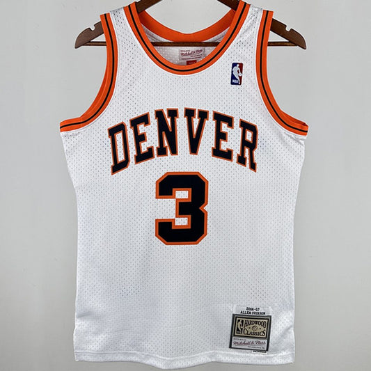 Camiseta NBA retro Denver Nuggets – IVERSON #3 – Retro · blanca · 2006/07 - vista 1