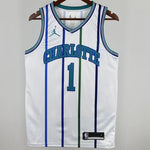 Camiseta NBA retro Charlotte Hornets – BALL #1 – Retro · blanca · 2020 - vista 1