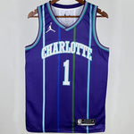 Camiseta NBA retro Charlotte Hornets – BALL #1 – Retro · morada · 2020 - vista 1