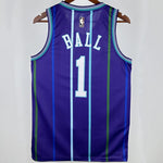 Camiseta NBA retro Charlotte Hornets – BALL #1 – Retro · morada · 2020 - vista 2