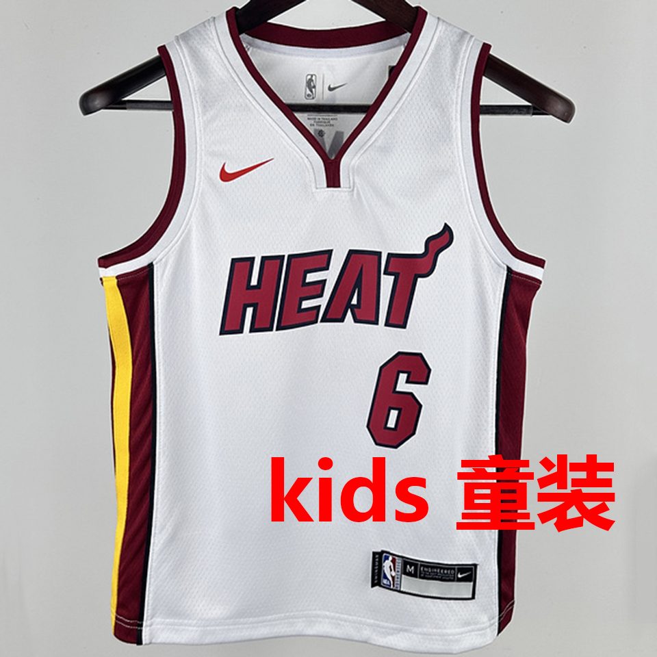 Camiseta NBA Miami Heat – JAMES #6 – blanca · 2024/25 - vista 1