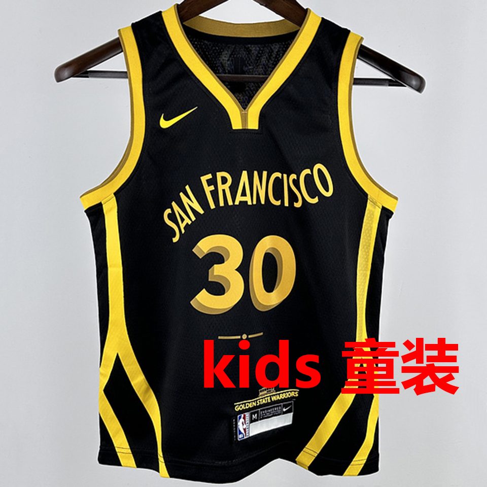 Camiseta NBA Golden State Warriors – CURRY #30 – negra · 2024/25 - vista 1