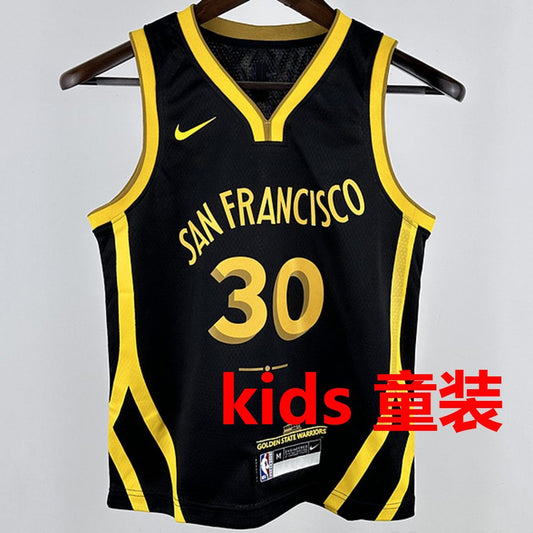Camiseta NBA Golden State Warriors – CURRY #30 – negra · 2024/25 - vista 1