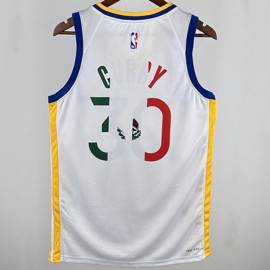 Camiseta NBA Golden State Warriors – CURRY #30 – blanca · 2024/25 - vista 1