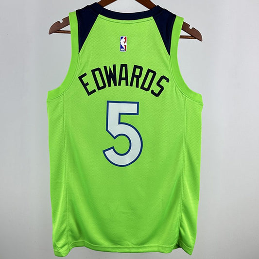Camiseta NBA Minnesota Timberwolves – EDWARDS #5 – verde - vista 2