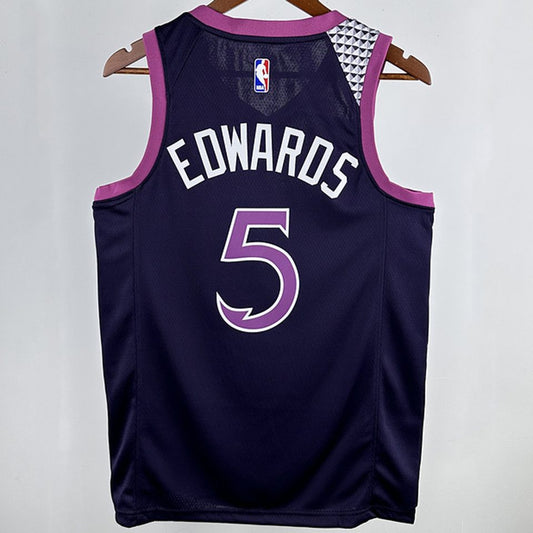 Camiseta NBA Minnesota Timberwolves – EDWARDS #5 – negra - vista 2