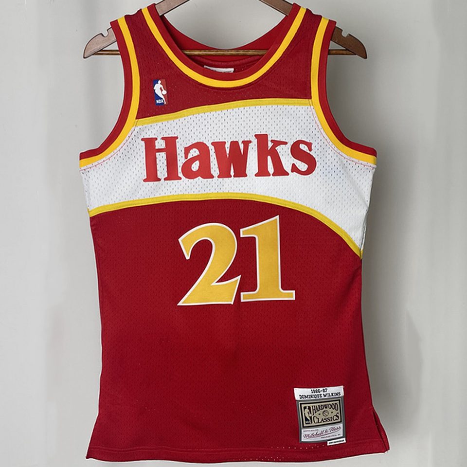 Camiseta NBA retro Atlanta Hawks – WILKNS #21 – Retro · roja · 1985/86 - vista 1