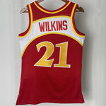 Camiseta NBA retro Atlanta Hawks – WILKNS #21 – Retro · roja · 1985/86 - vista 2