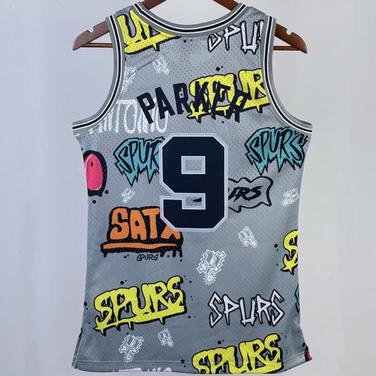 Camiseta NBA retro San Antonio Spurs – PARKER #33 – Retro · gris · 1902/03 - vista 2
