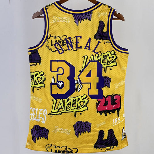 Camiseta NBA retro Los Angeles Lakers – ONEAL #34 – Retro · amarilla · 1996/97 - vista 2