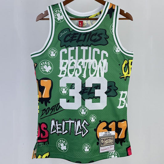 Camiseta NBA retro Boston Celtics – BIRD #33 – Retro · verde · 1985/86 - vista 1
