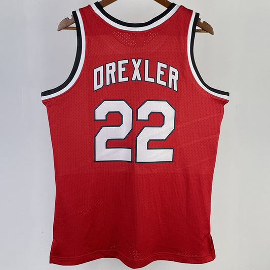 Camiseta NBA retro Portland Trail Blazers – DREXLER #22 – Retro · roja · 1983/84 - vista 2