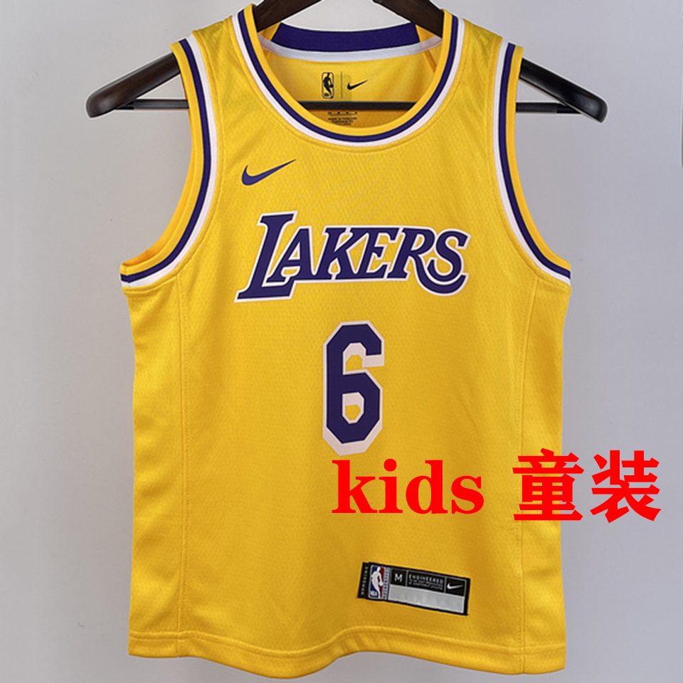 Camiseta NBA Los Angeles Lakers – JAMES #6 – amarilla - vista 1