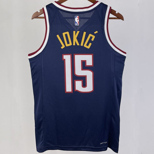Camiseta NBA Denver Nuggets – JOKIC #15 – azul · 2023/24 - vista 2