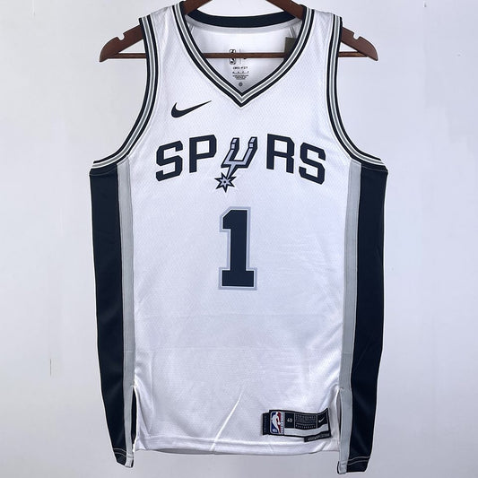 Camiseta NBA San Antonio Spurs – WEMBANYAMA #1 – blanca · 2023/24 - vista 1