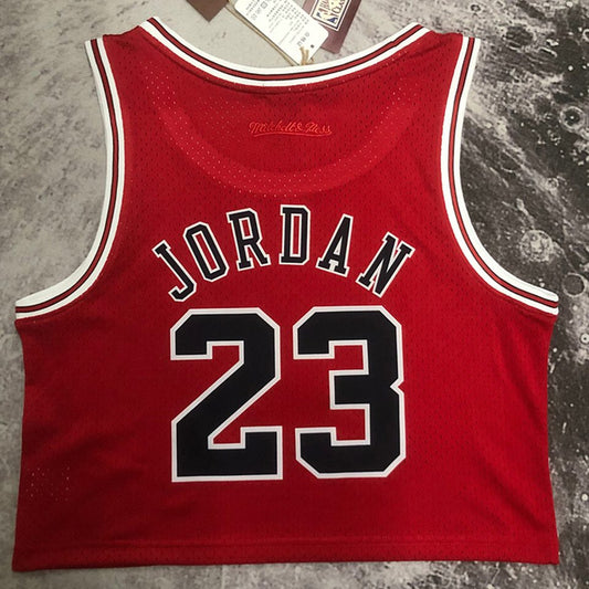 Camiseta NBA mujer Chicago Bulls – JORDAN #23 – Retro · roja - vista 2