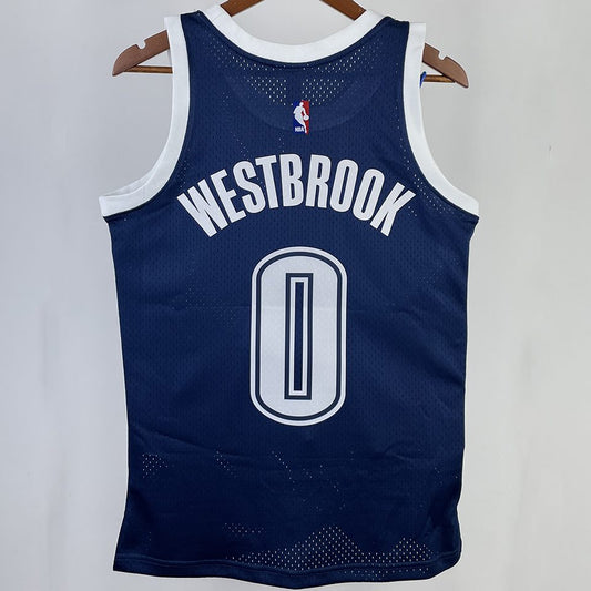 Camiseta NBA retro Oklahoma City Thunder – WESTBROOK #0 – Retro · azul oscuro · 2015/16 - vista 2