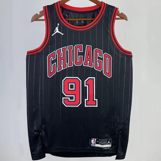 Camiseta NBA Chicago Bulls – RODMAN #91 – negra · 2023/24 - vista 1
