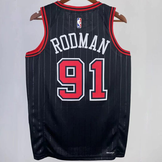 Camiseta NBA Chicago Bulls – RODMAN #91 – negra · 2023/24 - vista 2