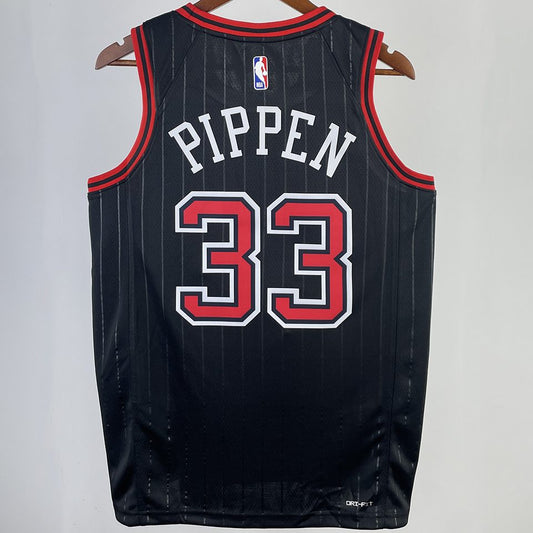 Camiseta NBA Chicago Bulls – PIPPEN #33 – negra · 2023/24 - vista 2