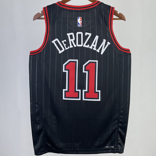 Camiseta NBA Chicago Bulls – DEROZAN #11 – negra · 2023/24 - vista 2