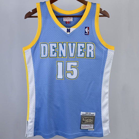 Camiseta NBA retro Denver Nuggets – ANTHONY #15 – Retro · azul · 2003/04 - vista 1