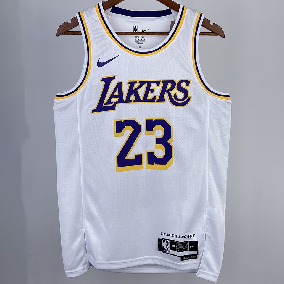 Camiseta NBA Los Angeles Lakers – JAMES #23 – blanca · 2023/24 - vista 1